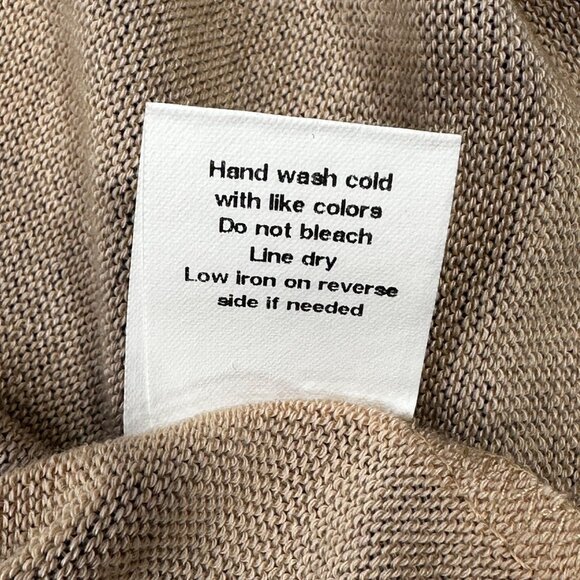 NY Collection Women's Sz 1X One Button Over Shirt 3/4 Sleeve Brown Preowned Snag - Picture 6 of 14